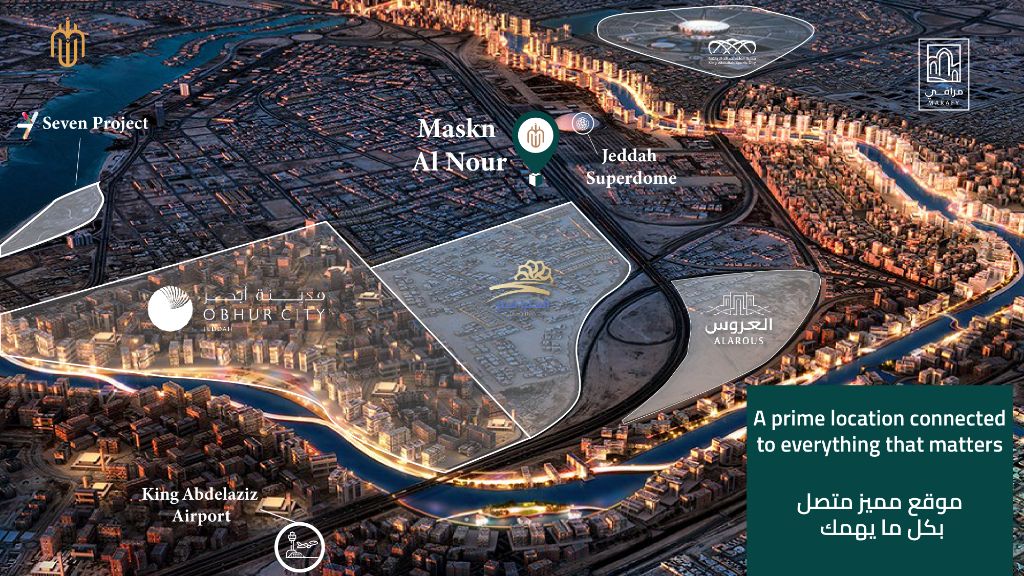 Maskn Al Nour Location - Jeddah Aerial Map
